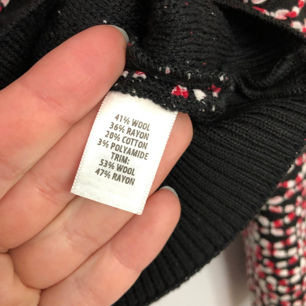 St John Knit Caviar Tweed Zip Front Cardigan Jacket Petite - Picture 7 of 10